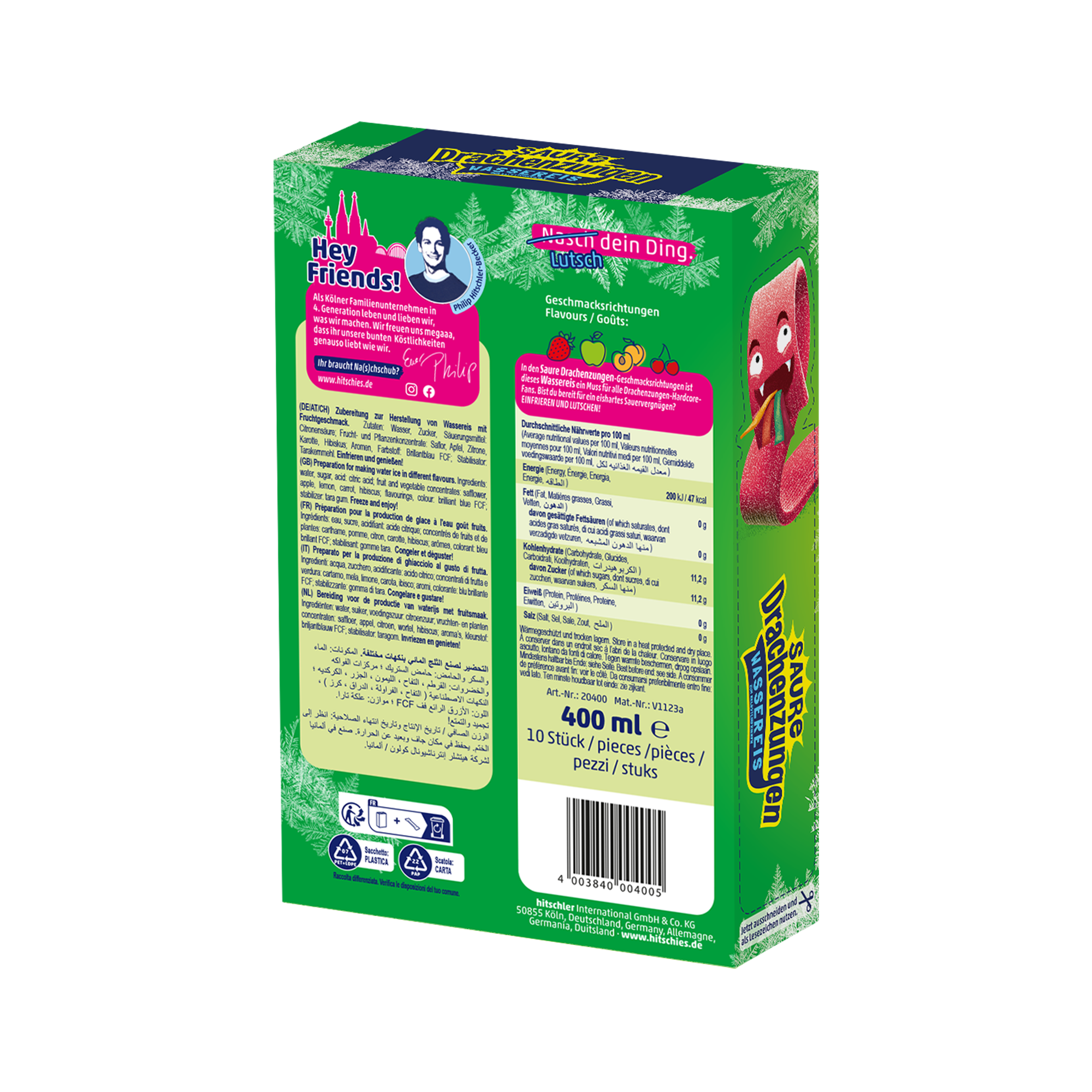 Sour Dragon Tongues WATER ICE 