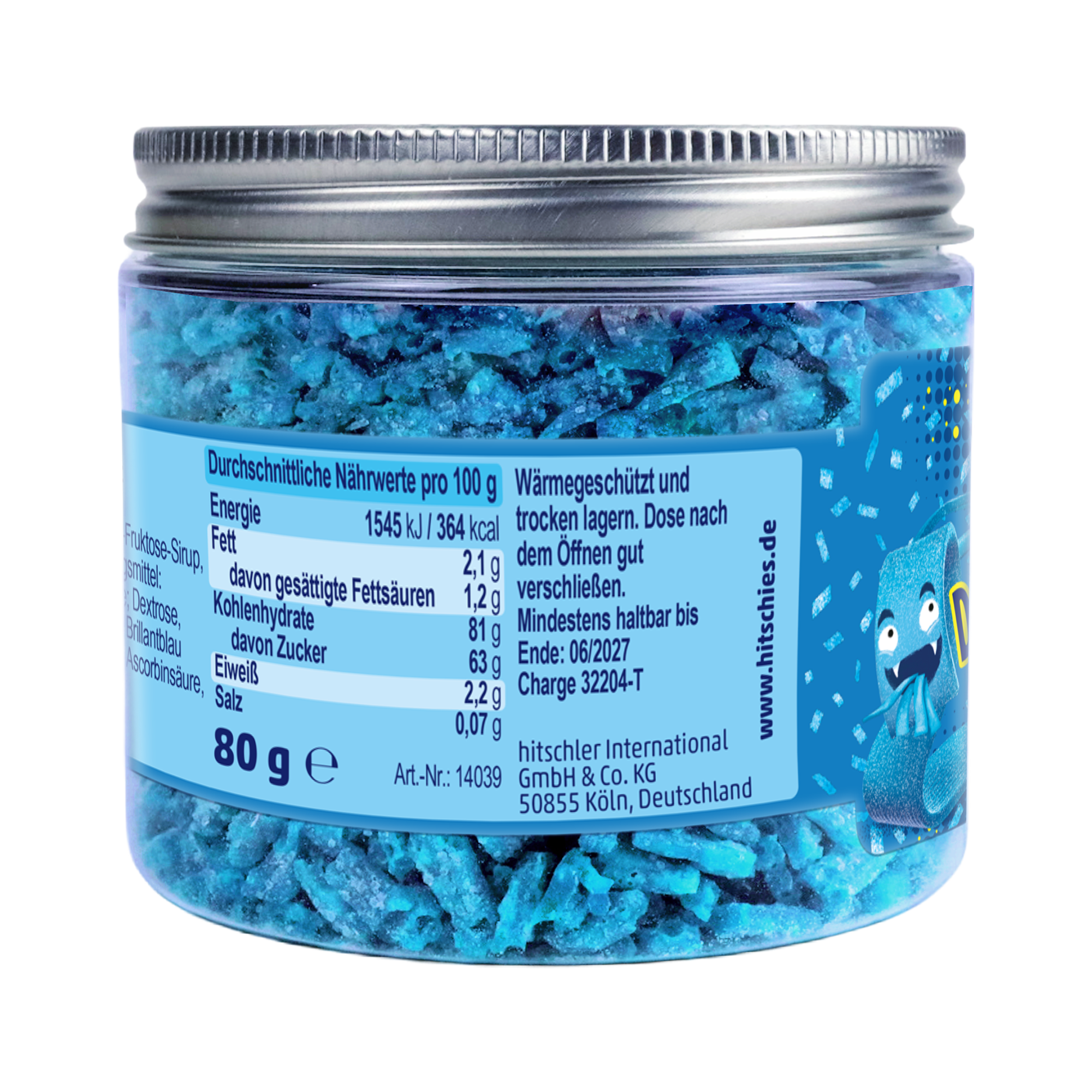 Saure Drachenzungen Freeze Dried Topping Blau