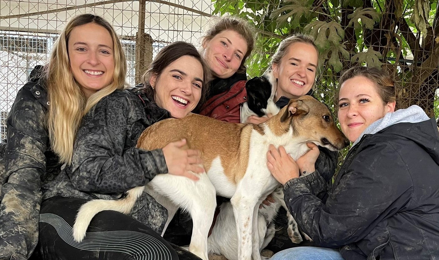 Foto von Frauen mit Hund